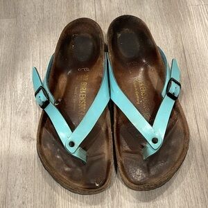 Birkenstock ADRIA size 39 Tiffany Blue patent leather